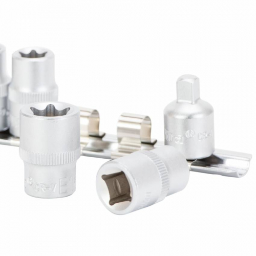 Набір насадок Torx (4шт 1/4" 4шт 3/8") з перехідником CrV ULTRA (6086012)