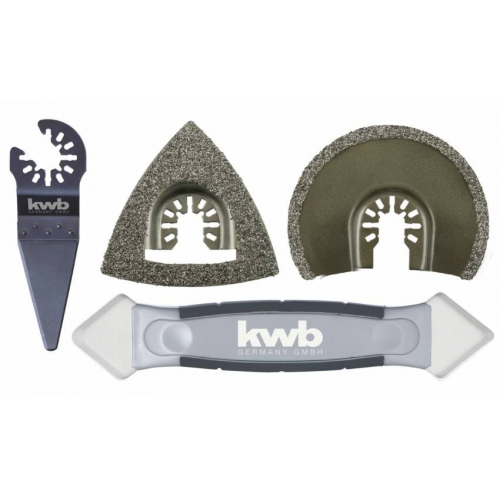 Набір насадок для фрезера, 4 шт, для плитки, KWB (708750)