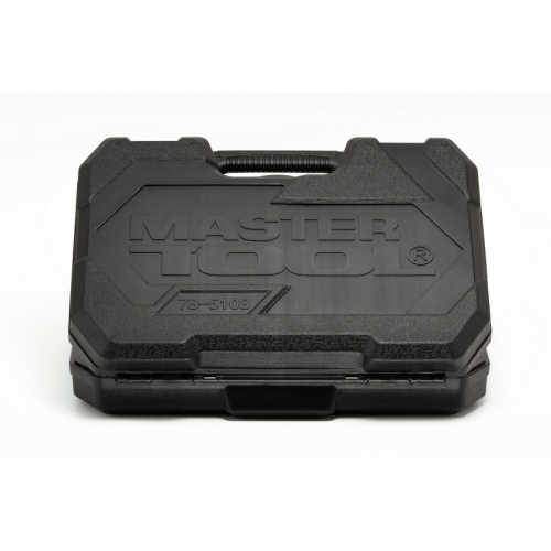 Набір насадок торцевих MASTERTOOL CrV 1/4" і 1/2" тріскачка 72Т 108 шт кейс 78-5108