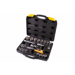 Набір насадок торцевих MASTERTOOL PROFI CrV 1/2" 10-32 мм тріскачка 72Т 21 шт кейс 78-4021-PF