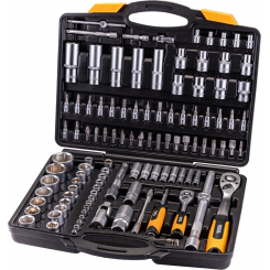 Набір насадок торцевих MASTERTOOL PROFI CrV 1/4"-1/2" тріскачка 72Т 111 шт кейс 78-5111