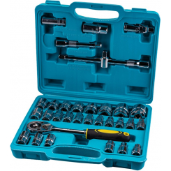 Набір насадок торцевих ТИТУЛ CRV 1/2" з тріскачкою 24 зуба 32 шт в кейсі 78-6032