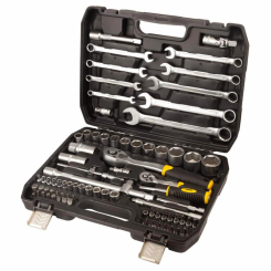 Набір насадок торцевих та біт 1/4", 1/2" 82шт CrV mid Sigma (6001551)