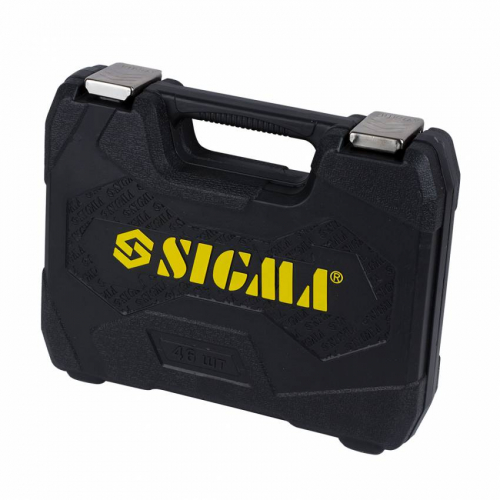 Набір насадок торцевих та біт 1/4" 46шт CrV mid Sigma (6003511)