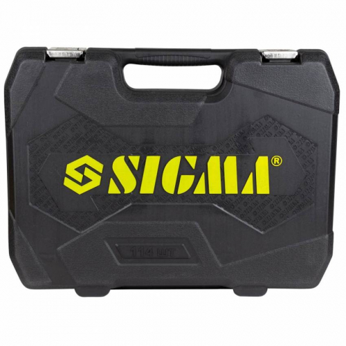 Набір насадок торцевих та битий 1/4" 1/2" 114шт CrV SIGMA (6003781)