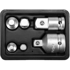 Набір редукційних перехідників для торцевих головок YATO: Cr-V, 6 шт.