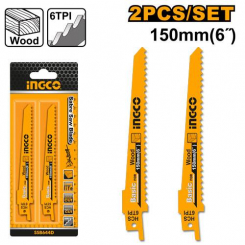 Набір пилкових полотен для шабельної пилки 150×19×0,9 мм 18TPI - Bi-Metal INGCO