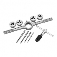 Набір плашок M4-M8 і мітчиків M4-M8, 10 од. INTERTOOL SD-8025