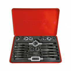 Набір плашок M5-M12 і мітчиків M5-M12, 24 од. INTERTOOL SD-8026