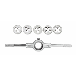 Набір плашок MASTERTOOL з тримачем 6 ел. (M4/M5/M6/M8/M10) 15-0406