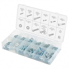 Набір саморізів, гвинтів, гайок, шайб, 347 предметів, Сибртех