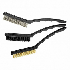 Набір щіток 3 шт, металеві з пластмасовою ручкою, великі, MTX