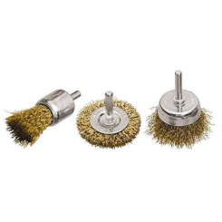 Набір щіток для дриля, 3 шт: 1 плоска 50 мм 2 "чашки" 25-50 мм, MTX