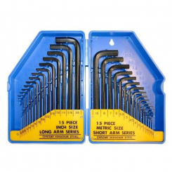 Набір шестигранних ключів S & R HX 30шт в пластиковому кейсі