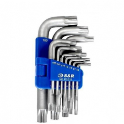 Набір шестигранних ключів S & R TX 15шт в металевому кейсі
