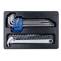 Набір шестигранників Г-подібних та з'ємник масляних фільтрів, ложемент, 10 одиниць