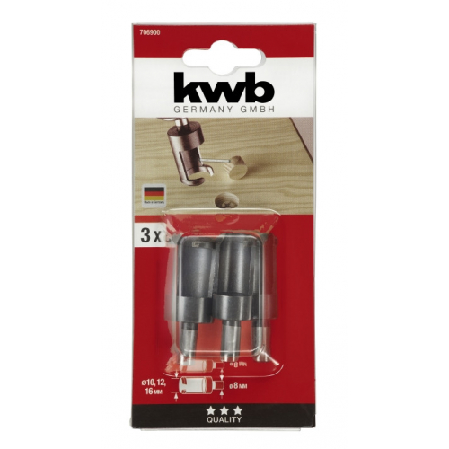 Набір шипорізних фрез, 3 шт, KWB (706900)