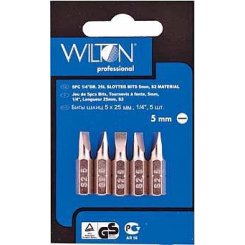 Набір спеціальних біт 5 шт. 5х25мм Шліц
