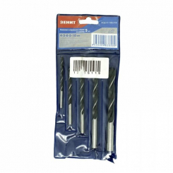 Набір спіральних свердел по дереву 5 шт. 4-10 мм Зенит