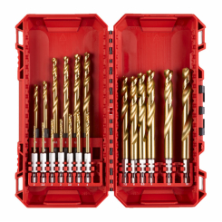 Набір свердел по металу RedHEX SHOCKWAVE HSS-TiN MILWAUKEE CB, (19шт)