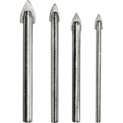 Набір свердел по склу та кераміці S&R Meister 4 шт
