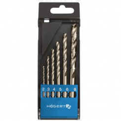 Набір свердл по металу 6 шт. Co5% HOEGERT 2.3.4.5.6.8 HT6D186