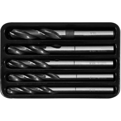 Набір свердел по металу YATO: HSS 4241, Ø10-15 мм, L=75/150 мм, до нержавіючої сталі. та конструкції. сталі, 5 шт