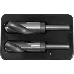 Набір свердлу по металу YATO: HSS 4241, Ø26-28 мм, L=75/150 мм, до нержавіючої сталі. та конструкції.сталі, 2 шт