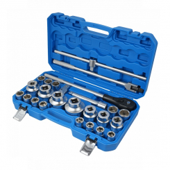 Набір торцевих голівок та аксесуарів 3/4'' в пластиковому кейсі HOEGERT 26 HT1R511