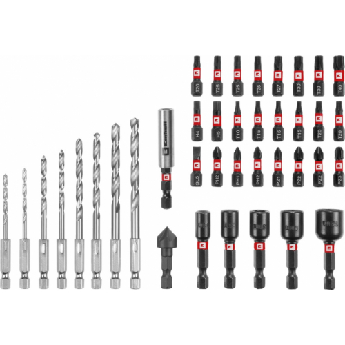Набір ударних біт і свердл по металу Einhell 39 шт, M-Case (108773)