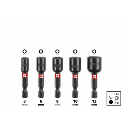 Набір ударних біт і свердл по металу Einhell 39 шт, M-Case (108773)