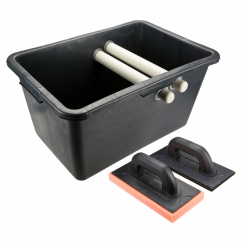 Набір: відро  40 л., тертка з гумовим покриттям, тертка з м'ягкою губкою