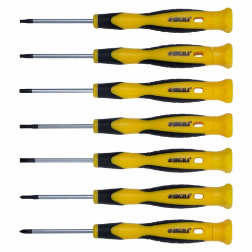 Набір викруток для точних робіт 7шт CrV (шар кейс) Sigma (4003211)