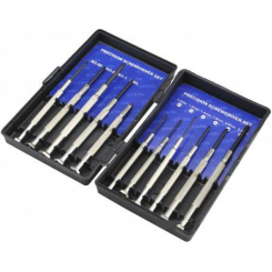 Набір викруток для точної механіки, 11 шт. (SL1.0, SL1.2, SL1.4, SL1.8, SL2.4, SL3, PH00, PH0, PH1,