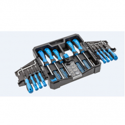 Набір викруток та біт, 63 пр. HOEGERT SL/PH/PZ/TORX/HEX HT1S105