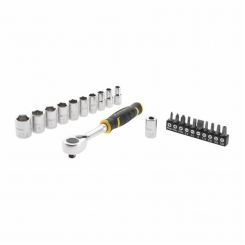 Набір з рукоятки з механізмом хропіння, головок і біт 1/4 дюйма 22 предмети STANLEY FMMT82679-0