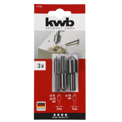 Набір зенківок по дереву, 3 шт, KWB (511100)