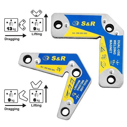 Набір зварювальних магнітів S & R 2шт. 9кг і 13кг