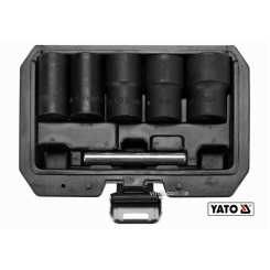 Набір екстракторів для видалення зламаних гвинтів та гайок YATO: квадрат-1/2", 17-27 мм, Cr-Mo, 6 шт.