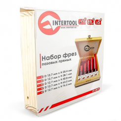 Набір фрез пазових прямих, 5 од. INTERTOOL HT-0075