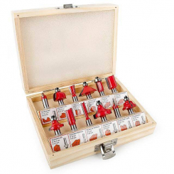 Набір фрез для деревини, 12 од. INTERTOOL HT-0071