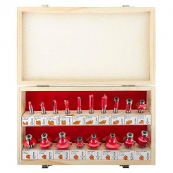 Набір фрез для деревини, 18 од. INTERTOOL HT-0073