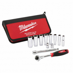 Набір головок 3/8" з храповиком MILWAUKEE, (12шт)