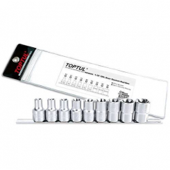 Набір головок TORX 1/2 "E10-E24 9ред. (Зірка Давида) TOPTUL GAAG0901
