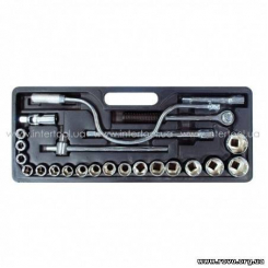 Набір головок та комплектуючих 25од., 1/2", Drop Forged