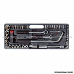 Набір головок та комплектуючих 54од., 1/4", 1/2", Drop Forged HT-2254