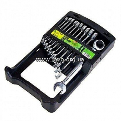 Alloid. Комплект ключів комбінованих, тріскачкових 11 предметів, 8-19 мм.