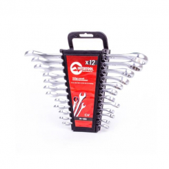 Набір ключів комбінованих 12 од., 6-22 мм, Cr-V INTERTOOL HT-1203