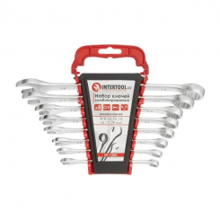 Набір ключів комбінованих 8 од., 8-19 мм, Cr-V INTERTOOL HT-1202