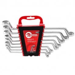 Набір ключів накидних 8 од., 6-22 мм, Cr-V INTERTOOL HT-1102